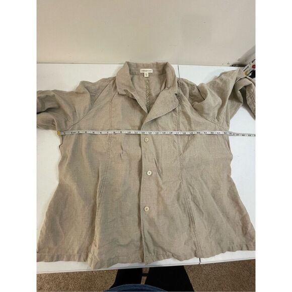 Coldwater Creek women’s linen jacket tan size 20 - Picture 3 of 6